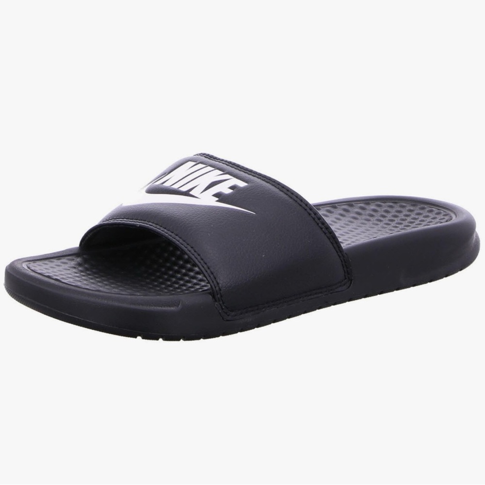 Men’s Slides Nike Sandals Size 8 Black and White - Excellent Condition